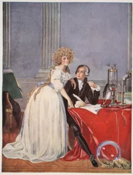 Lavoisier und seine Frau, Kopie von Boris Mestchersky, Illustration aus 